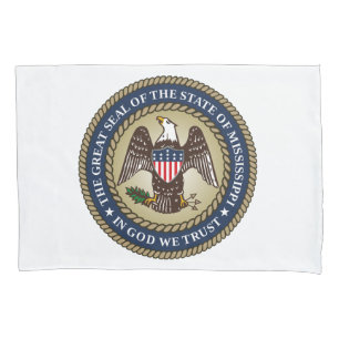 Housse D'oreillers Sceau du Mississippi (État des États-Unis)