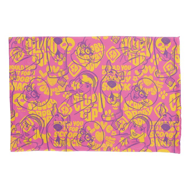 Housse D'oreillers Scooby-Doo | Funky Flower Motif (devant)