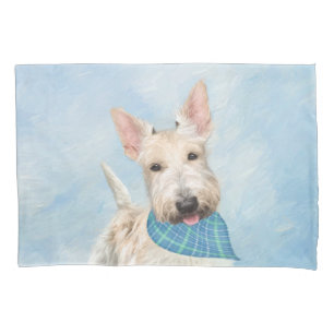 Housse D'oreillers Scottish Terrier Wheaten Dog Painting Art original