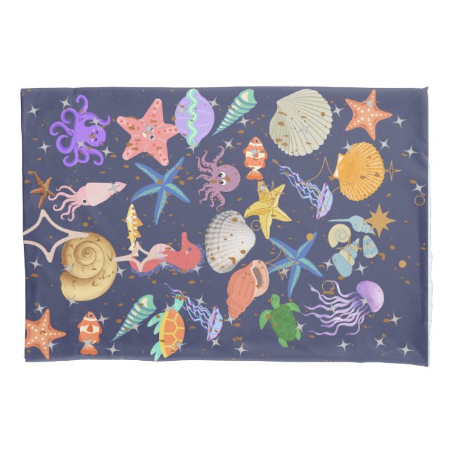 Housse D'oreillers Sea Creatures Pillowcase (devant)