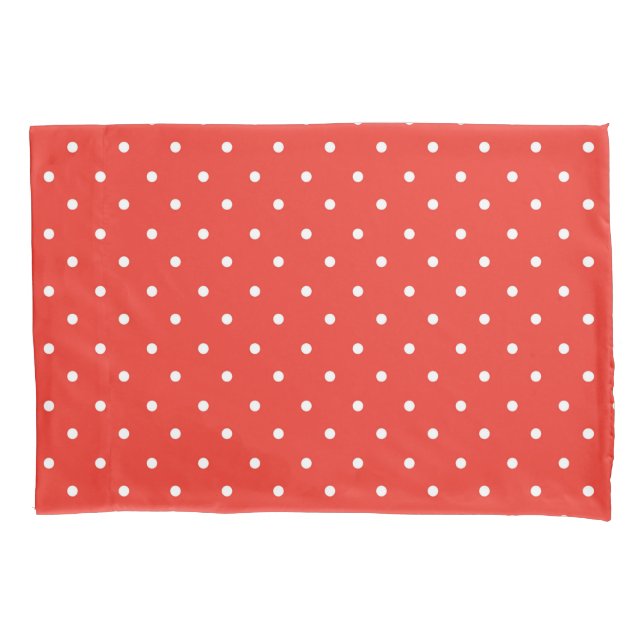 Housse D'oreillers Seamless red background polka dot pattern (devant-gauche)