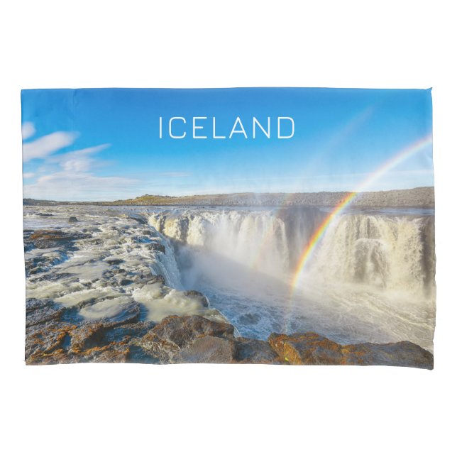 Housse D'oreillers Selfoss & Kolufossar Cascades, Islande (devant)