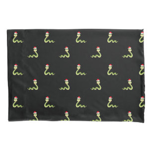 Housse D'oreillers Serpent funeste Casquette du Père Noël Joyeux No