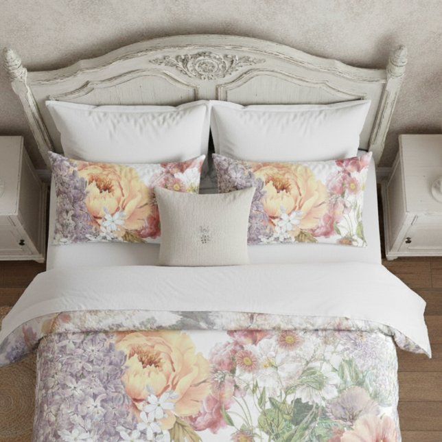 Housse D'oreillers Shabby Chic Beaux Fleurs sauvages (Créateur téléchargé)