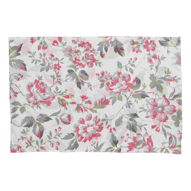 Housse D'oreillers Shabby Chic Floral Rose Motif (devant)