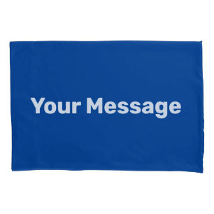 Housse D'oreillers Simple bleu et blanc Ajouter votre Modèle de messa