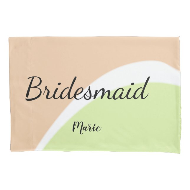 Housse D'oreillers SIMPLE MINIMAL add your name custom bridesmaid   C (devant)