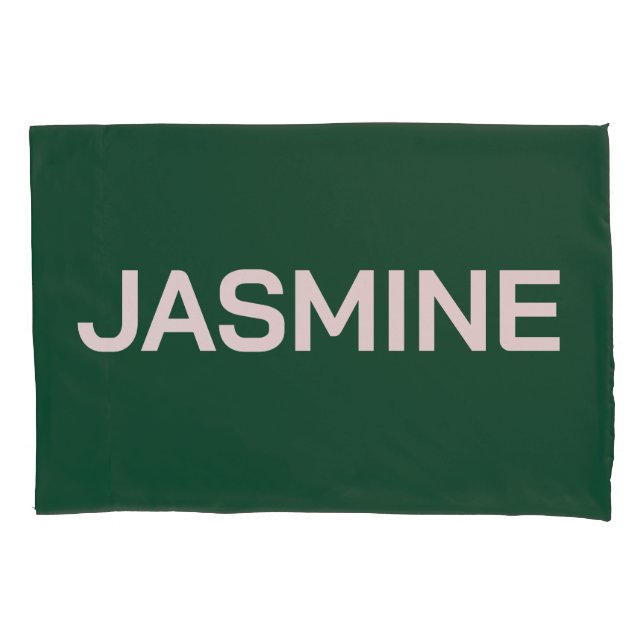 HOUSSE D'OREILLERS SIMPLE STYLISH MODERN CUSTOMIZED NAME MONOGRAM (devant)