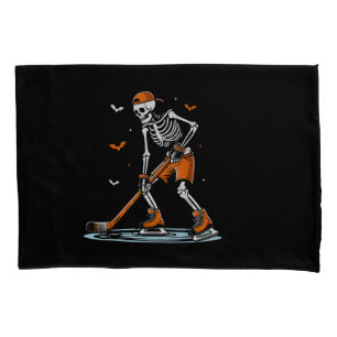 Housse D'oreillers Skeleton Hockey sur glace Halloween garçons Drôle 