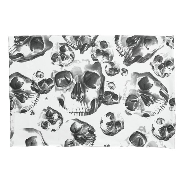 Housse D'oreillers Skeleton Skull Art Pattern (devant)