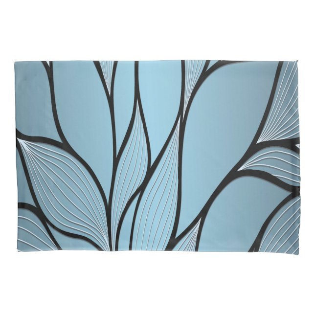 Housse D'oreillers Sky Blue Hues Creative Leave Motif (devant)