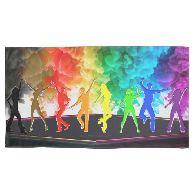 Housse D'oreillers SlipperyJoe's Dancing Pride Shadows cadeaux gay ar (devant)