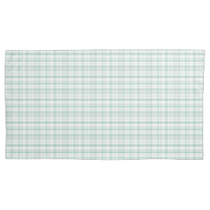 Housse D'oreillers Soft Pastel Mint Plaid King
