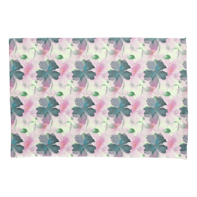 Housse D'oreillers Soft Watercolor Pink Floral Pattern (devant)