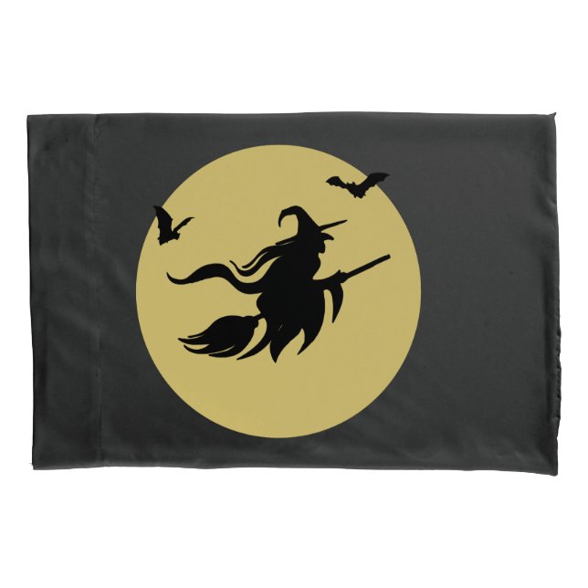 Housse D'oreillers Sorcière de Halloween (devant)