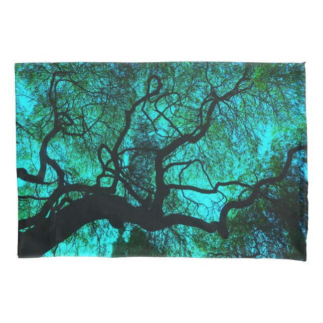 Housse D'oreillers Sous l'arbre - Turquoise (devant)