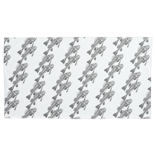 Housse D'oreillers Squelette de poisson (devant-gauche)