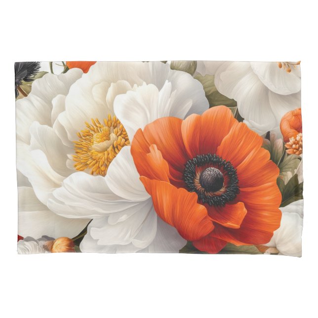 Housse D'oreillers Standard floral (devant)