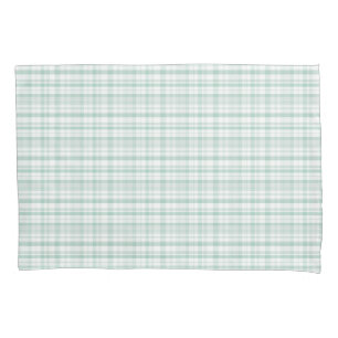 Housse D'oreillers Standard Plaid à la menthe Pastel souple