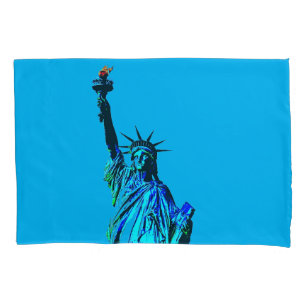 Housse D'oreillers Statue bleue de Lady Liberty