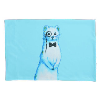Housse D'oreillers Stoat blanc Ermine Cute Ferret Lover Art