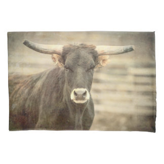 HOUSSE D'OREILLERS STOUT LONGHORN STEER PILLOWCASE