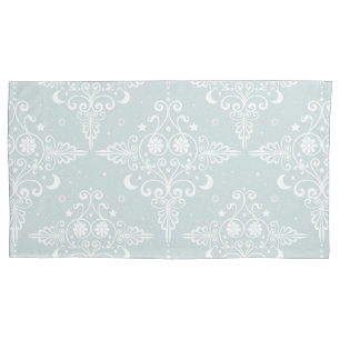 Housse D'oreillers Style bohème sarcelle poussiéreuse motif damassé c