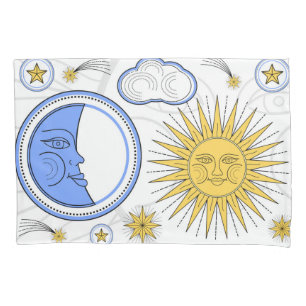 Housse D'oreillers Sun vintage et lune