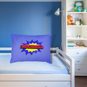Housse D'oreillers Superhero Kids Comic Book Nom personnalisé