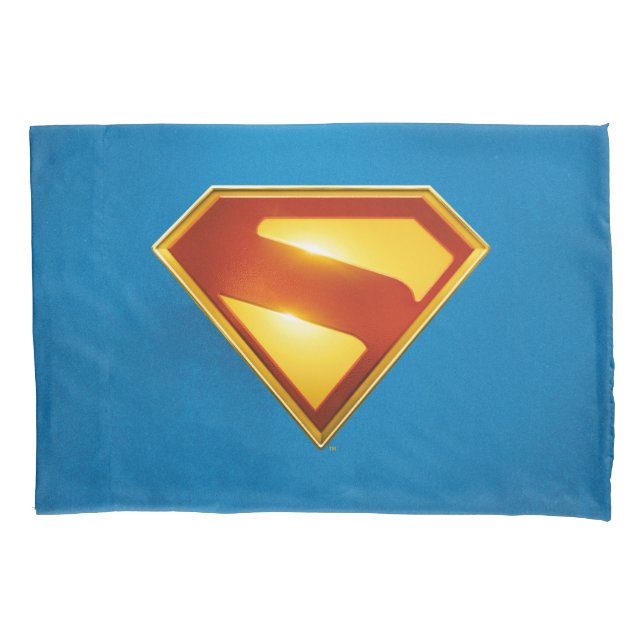 Housse D'oreillers Superman Golden S Shield brillance (devant)