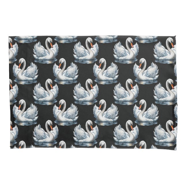 Housse D'oreillers Swan Birds Design Motif (devant)