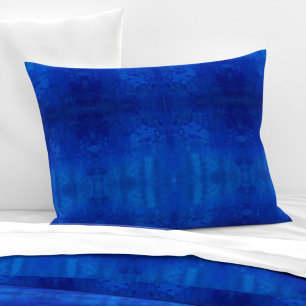 Housse D'oreillers Symphonie de teintes bleu profond motif de taille