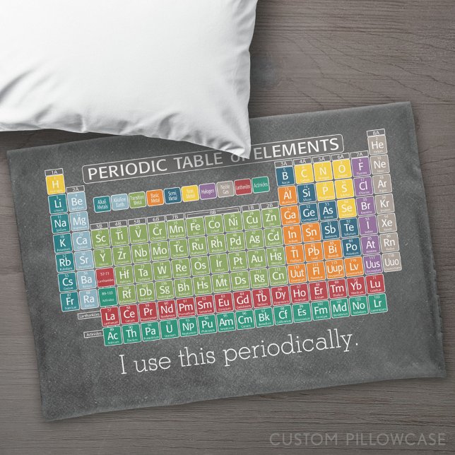 Housse D'oreillers Tableau de bord des éléments périodiquement périod (Custom Pillowcase)