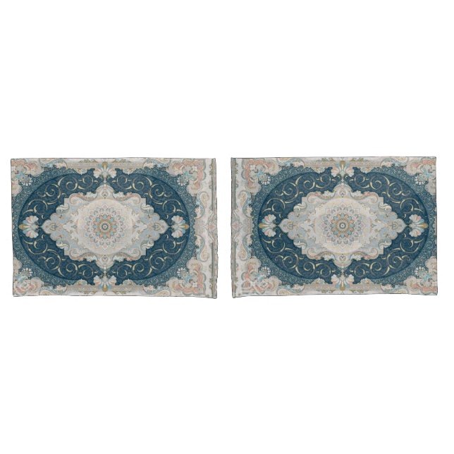 Housse D'oreillers Tapis de tapis persan turc antique (devant-Set)