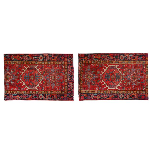 Housse D'oreillers Tapis Oriental Turc Persan Antique (devant-Set)