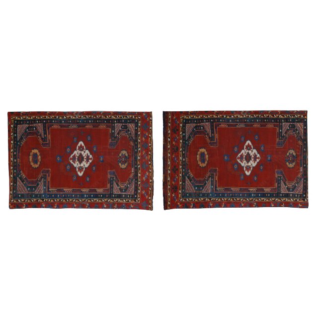 Housse D'oreillers Tapis Turc Persan Oriental Antique (devant-Set)