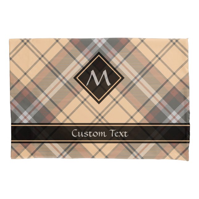 Housse D'oreillers Tartan beige et Brown (devant)