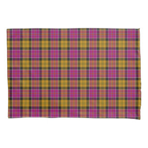 Housse D'oreillers Tartan fuchsia d'écossais de Culloden de pourpre