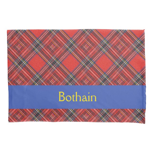Housse D'oreillers Tartan plaids motif rouge royal tissu (devant)