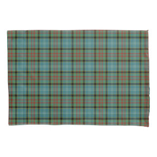 Housse D'oreillers Tartan Teal et Pl noir de secteur de Paisley