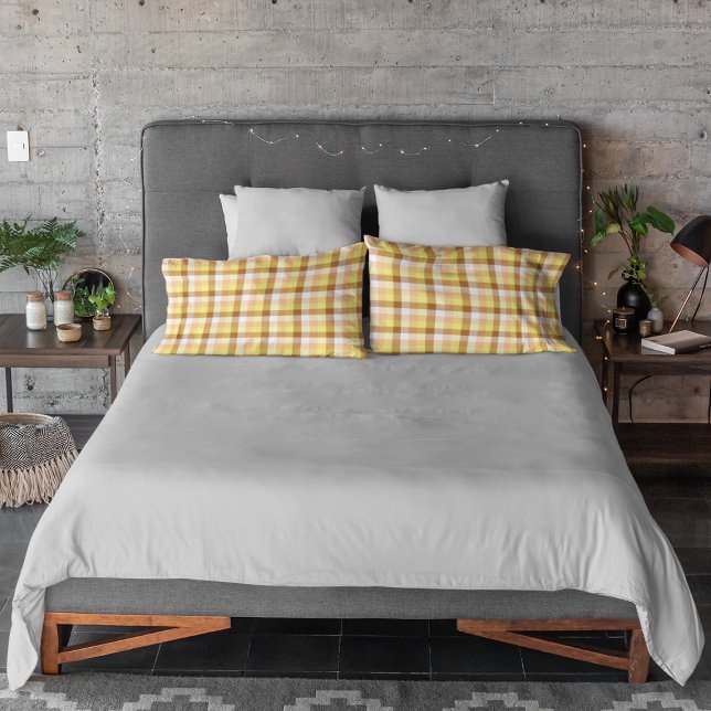 Housse D'oreillers Tartan tressé coloré automnal (Créateur téléchargé)