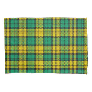 Housse D'oreillers Tartan vert Jaune Plaid Design Motif