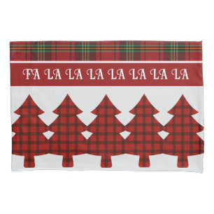 Housse D'oreillers Tartan vert rouge
