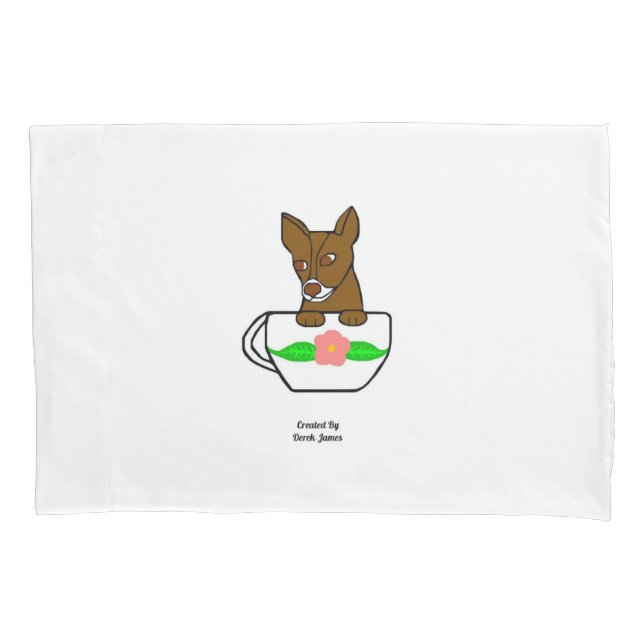 Housse D'oreillers Teacup Chihuahua Standard Pillowcase (devant)