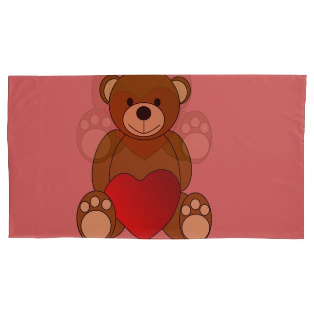 Housse D'oreillers Teddy Love (devant-gauche)