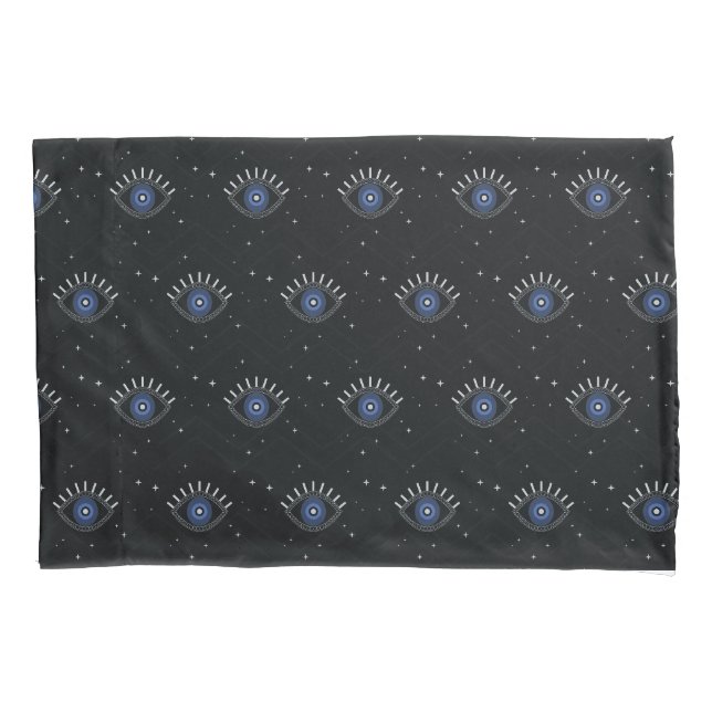 Housse D'oreillers Teilman de protection des yeux bleus (devant)