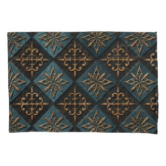 Housse D'oreillers Texture de bronze avec motif de sculpture.