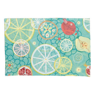 Housse D'oreillers Texture de fruits, Arrière - plan vibrant.