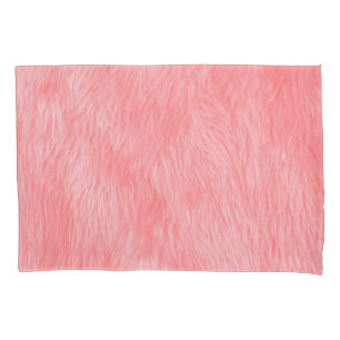 Housse D'oreillers Texture de la fourrure de laine rose souple
