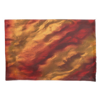 Housse D'oreillers Texture rouge et orange abstraite